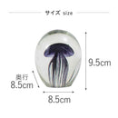 藤栄 ガラスインテリアオブジェ（Glass interior objects） クラゲ M パープル