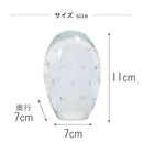 藤栄 ガラスインテリアオブジェ（Glass interior objects） 泡 S ホワイト