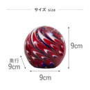 藤栄 ガラスインテリアオブジェ（Glass interior objects） ミックス S レッド