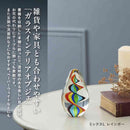 藤栄 ガラスインテリアオブジェ（Glass interior objects） ミックス L レインボー