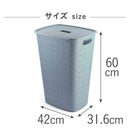 藤栄 Softex（ソフテックス） ふた付きバスケット 56L ブルー CV-121