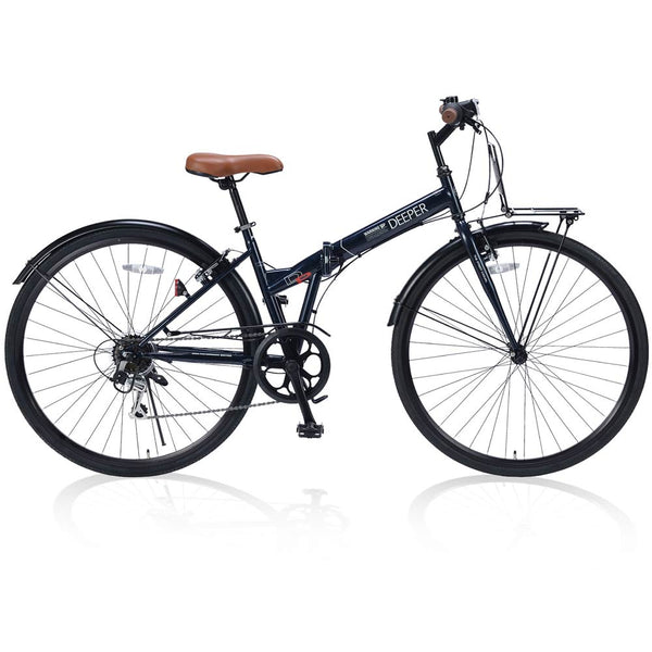 折りたたみシティクロス 6段変速 フロントキャリア DE601 メーカー直送▼返品・キャンセル不可【他商品との同時購入不可】