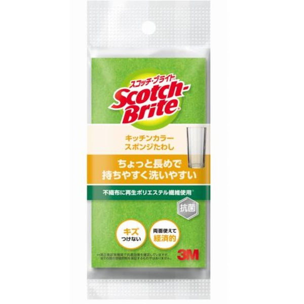 3M スコッチブライト キッチンカラースポンジグリーン SS−74K GRE 1個