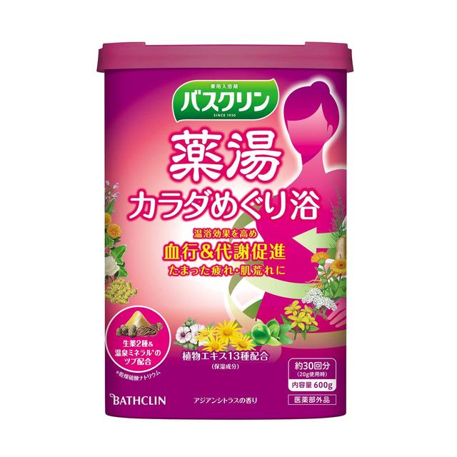 【医薬部外品】バスクリン 薬湯 カラダめぐり浴 アジアンシトラスの香り 600g