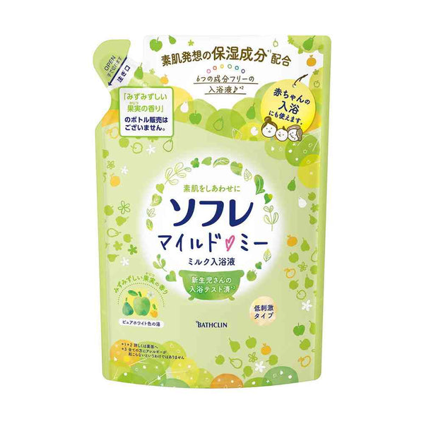 バスクリン ソフレ マイルド・ミー ミルク入浴液 みずみずしい果実の香り 600ml