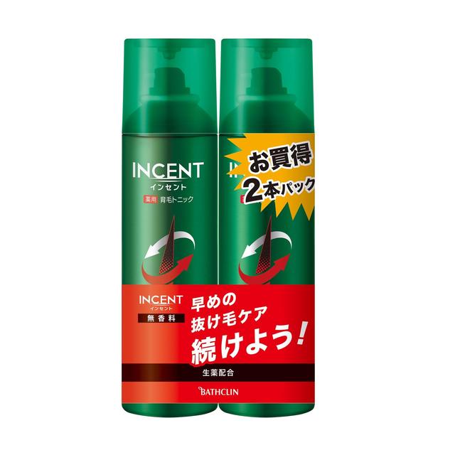 【医薬部外品】バスクリン インセント 薬用育毛トニック 無香料 ペアパック 190g×2本パック