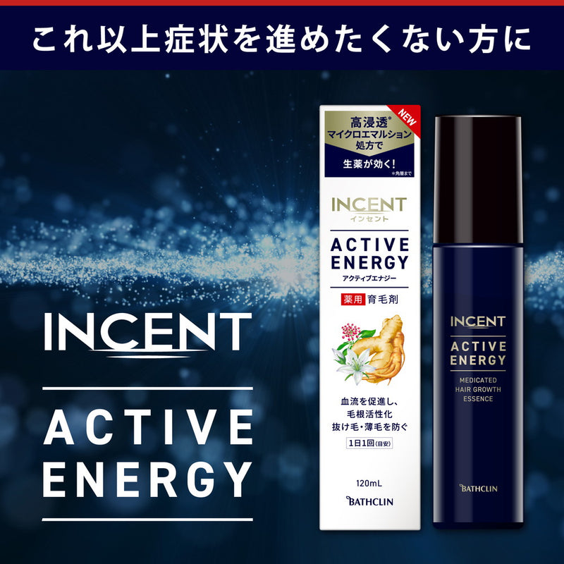 [Quasi-drug] Bathclin Incent Active Energy Medicated Hair Growth Agent 120ml