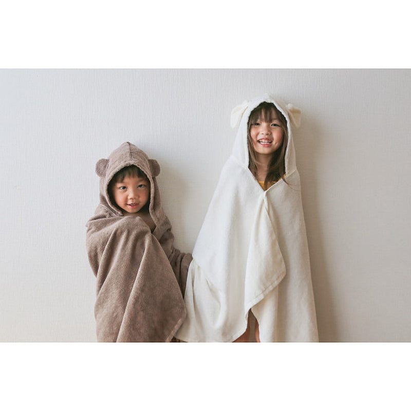 sampo-さんぽ- オーガニックバスポンチョ くま メーカー直送 ▼返品・キャンセル不可【他商品との同時購入不可】
