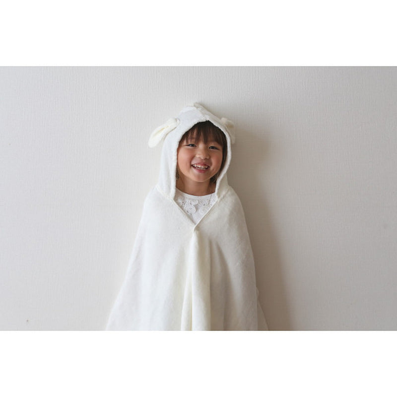sampo-さんぽ- オーガニックバスポンチョ うさぎ メーカー直送 ▼返品・キャンセル不可【他商品との同時購入不可】