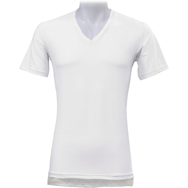 氷撃 デオドライズテック 半袖Vネック ホワイト 3XL メーカー直送 ▼返品・キャンセル不可【他商品との同時購入不可】