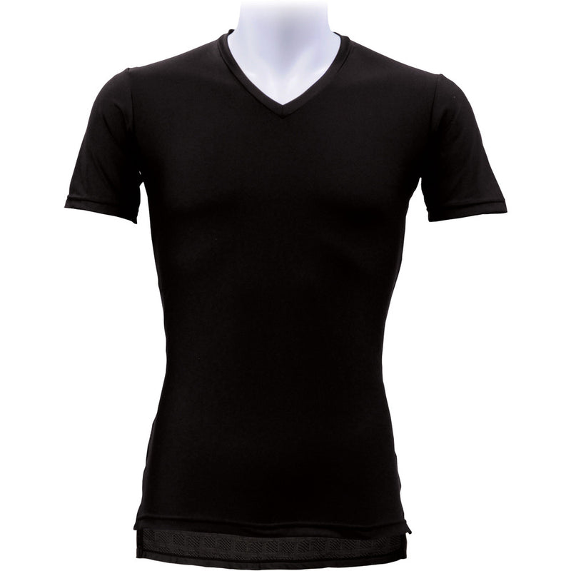氷撃 デオドライズテック 半袖Vネック ブラック 3XL メーカー直送 ▼返品・キャンセル不可【他商品との同時購入不可】