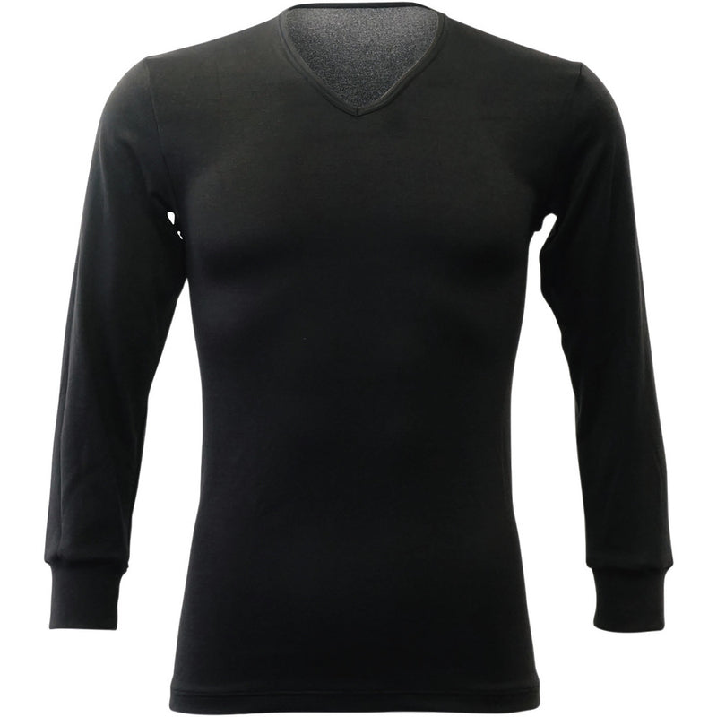 リベルタ 暖撃 サーモワン Vネック9部丈袖ブラック XL メーカー直送 ▼返品・キャンセル不可【他商品との同時購入不可】