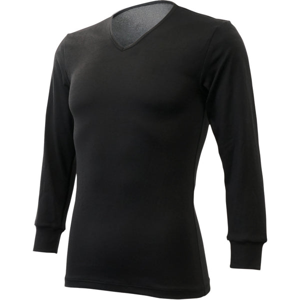 リベルタ 暖撃 サーモワン Vネック9部丈袖ブラック XL メーカー直送 ▼返品・キャンセル不可【他商品との同時購入不可】