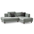 左カウチソファ レイモンズ ブラウン脚タイプ ライトグレー メーカー直送 ▼返品・キャンセル不可【他商品との同時購入不可】