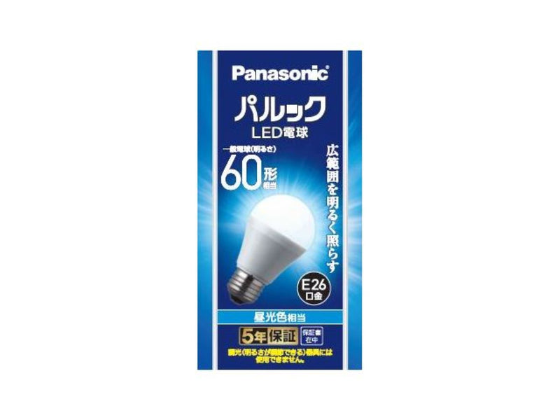 パナソニック Panasonic LED電球 60W形 昼光色 広配光 照明 E26 7W 屋内用 LDA7DGK6