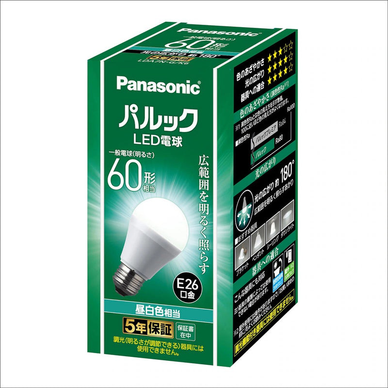 パナソニック Panasonic LEDベーシック60昼白 LED 電球 昼白色 (P)LDA7NGK6