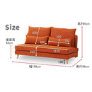 3人掛けソファ タピオカ オレンジ 315624 メーカー直送 ▼返品・キャンセル不可【他商品との同時購入不可】