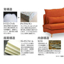 3人掛けソファ タピオカ オレンジ 315624 メーカー直送 ▼返品・キャンセル不可【他商品との同時購入不可】