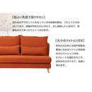 3人掛けソファ タピオカ オレンジ 315624 メーカー直送 ▼返品・キャンセル不可【他商品との同時購入不可】