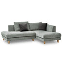 左カウチソファ レイモンズ ナチュラル脚タイプ ライトグレー メーカー直送 ▼返品・キャンセル不可【他商品との同時購入不可】