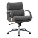 デスクチェア グラント ロータイプ シルキーファイバー チャコールグレー 【直送品】 返品・キャンセル・他商品と同時購入は不可