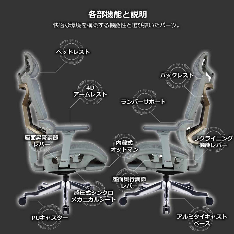 セレスティアル ゲーミングチェア ムーンホワイト メーカー直送 ▼返品・キャンセル不可【他商品との同時購入不可】
