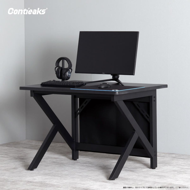 レギオンV2 ゲーミングデスク 幅100cm ブラック メーカー直送 ▼返品・キャンセル不可【他商品との同時購入不可】