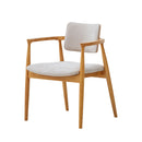 ダイニングチェア カストロ ナチュラル ファブリック 座面ベージュ 【直送品】 返品・キャンセル・他商品と同時購入は不可