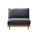 1.5人掛けソファ アリシア ダークグレー メーカー直送 ▼返品・キャンセル不可【他商品との同時購入不可】