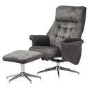 リクライナー ドルフィン ファブリック ダークグレー 【直送品】 返品・キャンセル・他商品と同時購入は不可