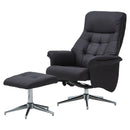 リクライナー ドルフィン レザーファブリック ブラック 【直送品】 返品・キャンセル・他商品と同時購入は不可