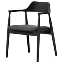 ダイニングチェア ロジャーG型 ブラック 合皮座面ブラック メーカー直送 ▼返品・キャンセル不可【他商品との同時購入不可】