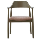 ダイニングチェア ロジャーC型 グレージュ 布座ライトブラウン メーカー直送 ▼返品・キャンセル不可【他商品との同時購入不可】