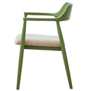 ダイニングチェア ロジャーC型 フォレストグリーン 布座アイボリー メーカー直送 ▼返品・キャンセル不可【他商品との同時購入不可