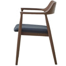 ダイニングチェア ロジャーC型 チャコールグレー 合皮座面ブラック メーカー直送 ▼返品・キャンセル不可【他商品との同時購入不可