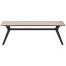 ラミン ダイニングテーブル 幅180cm ライトグレー メーカー直送 ▼返品・キャンセル不可【他商品との同時購入不可】