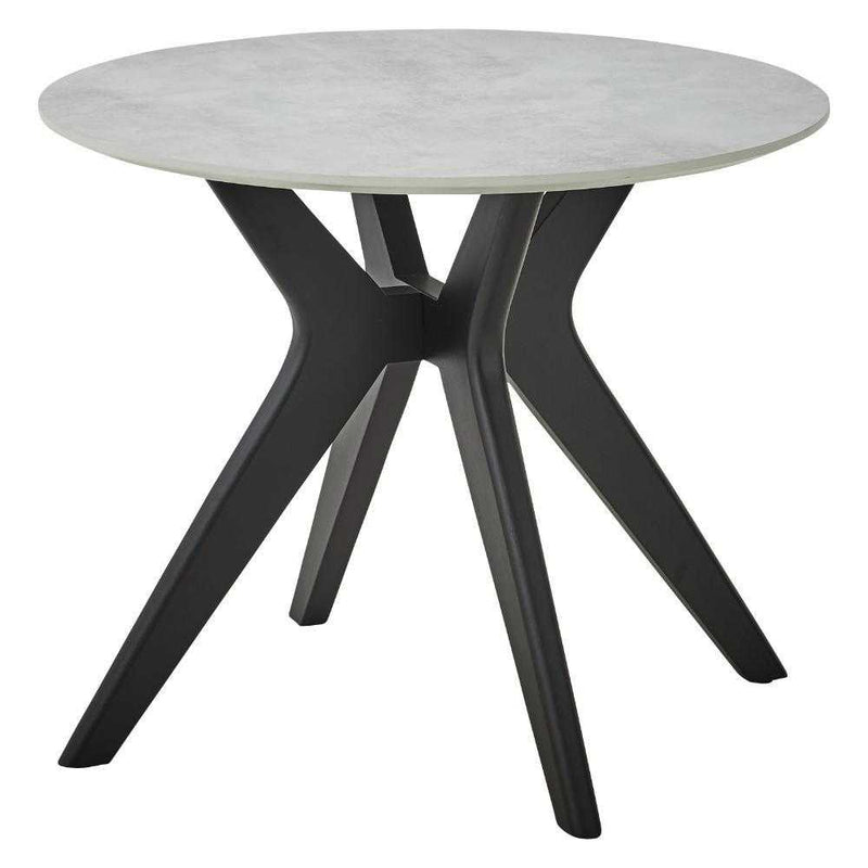 ラミン ダイニングテーブル 円形 直径90cm ブラウン メーカー直送 ▼返品・キャンセル不可【他商品との同時購入不可】