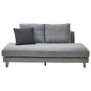 3人掛け肘無しソファ レイモンズ ナチュラル脚タイプ ライトグレー メーカー直送 ▼返品・キャンセル不可【他商品との同時購入不可