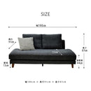 3人掛け肘無しソファ レイモンズ ナチュラル脚タイプ ライトグレー メーカー直送 ▼返品・キャンセル不可【他商品との同時購入不可