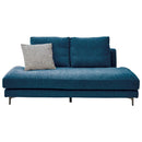 3人掛け肘無しソファ レイモンズ 鉄脚タイプ ブルー メーカー直送 ▼返品・キャンセル不可【他商品との同時購入不可】