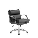 デスクチェア グラント ロータイプ 合成皮革 ブラック 【直送品】 返品・キャンセル・他商品と同時購入は不可