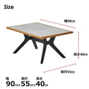 ラミン センターテーブル 幅90cm ライトグレー メーカー直送 ▼返品・キャンセル不可【他商品との同時購入不可】