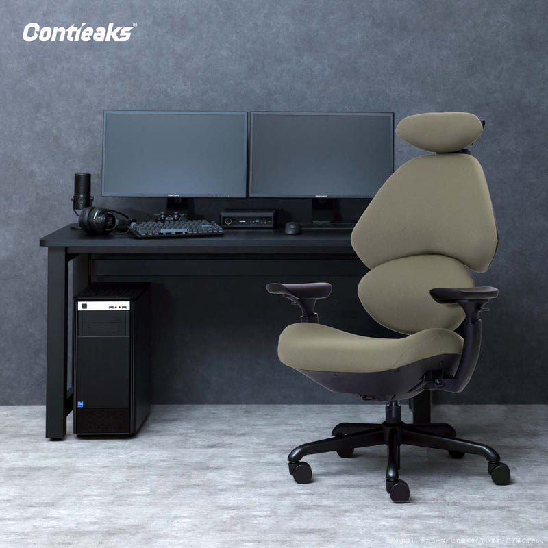 フランカー ゲーミングチェア グレー メーカー直送 ▼返品・キャンセル不可【他商品との同時購入不可】