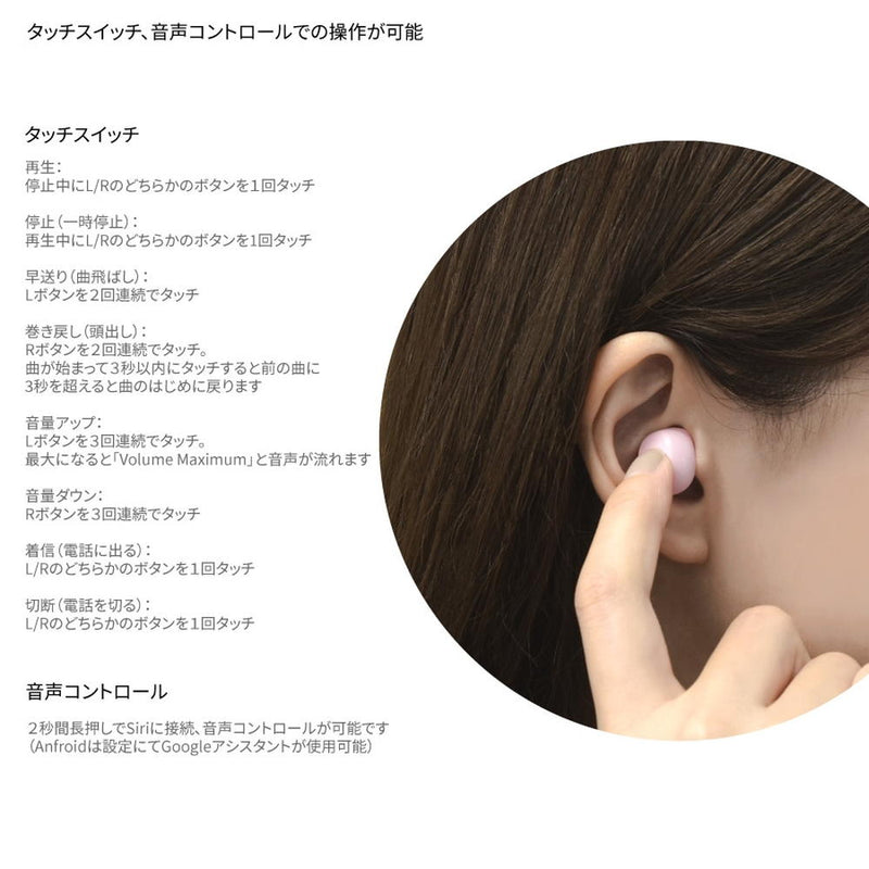 グルマンディーズ 完全ワイヤレスステレオイヤホン 古本屋 38g