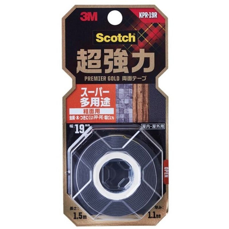 3M 超強力両面テープ プレミアゴールド 粗面用 １巻