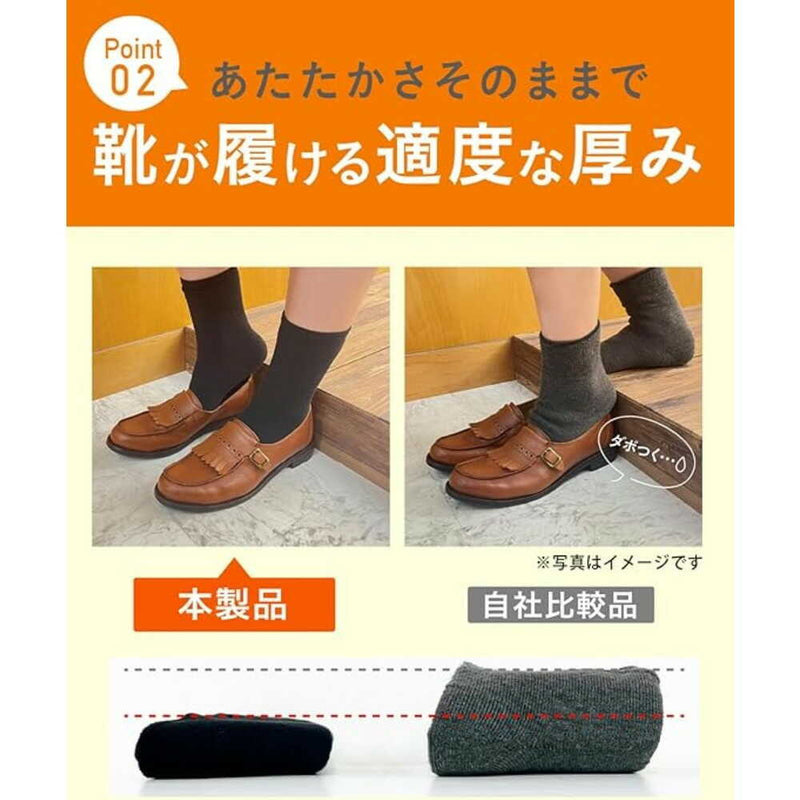 婦人ココピタプラスあったか実感ハイソックス丈