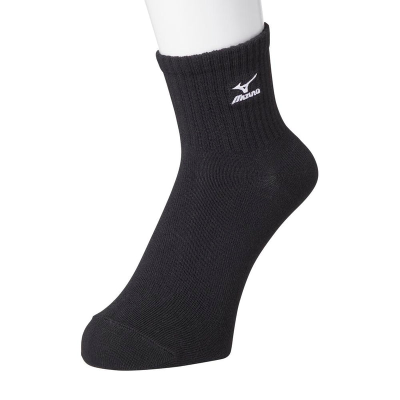 岡本 ミズノ 婦人 クルー丈 黒 23-25cm