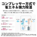 【台数限定特価】除湿機 シャープ 衣類乾燥除湿機 CV-R180 W ホワイト系 コンプレッサー方式 プラズマクラスター7000 花粉 脱臭