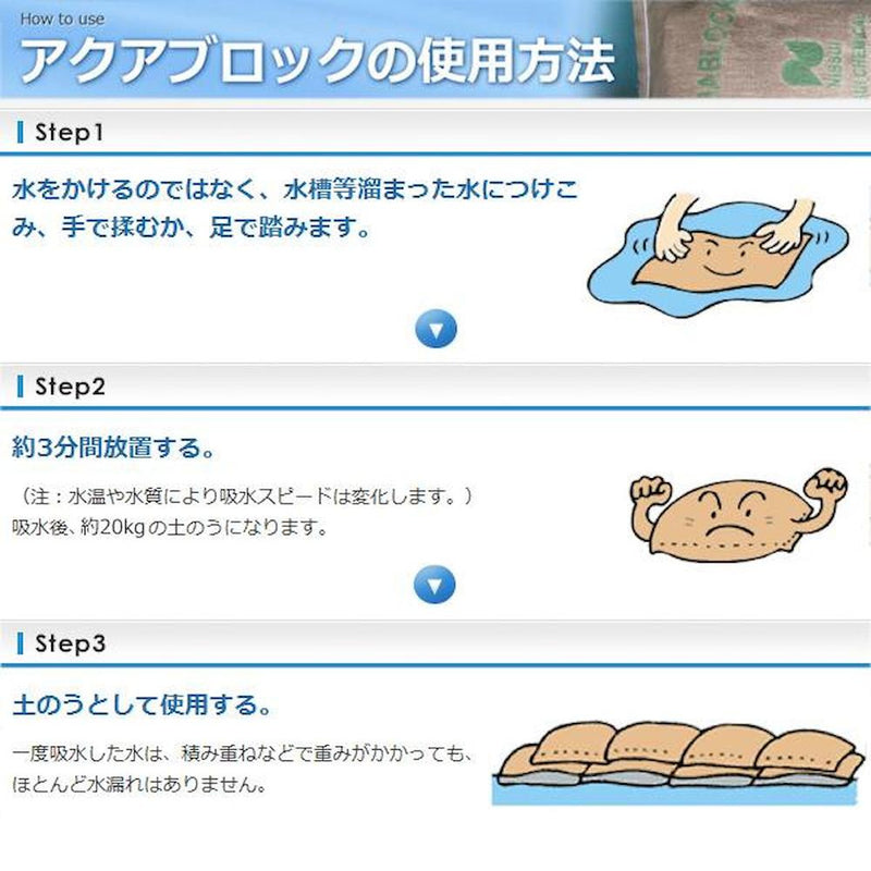 「アクアブロック」  再利用可能版(真水対応) ND-20 メーカー直送 ▼返品・キャンセル不可【他商品との同時購入不可】