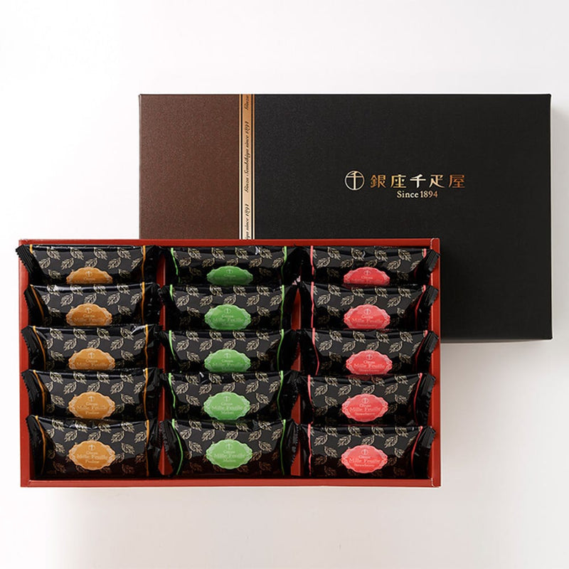 ◆銀座千疋屋 銀座ミルフィーユ 15個×1箱 ◇メーカー直送▼返品・キャンセル不可【他商品との同時購入不可】